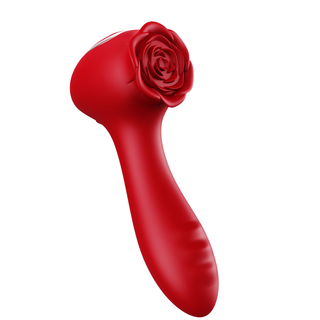 Rose-shaped vibrating dildo for G-spot stimulation and orgasm, rose sex toy, adult product, female masturbator