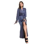 Satin Lace Backless Robe – Seductive Open Back Lingerie
