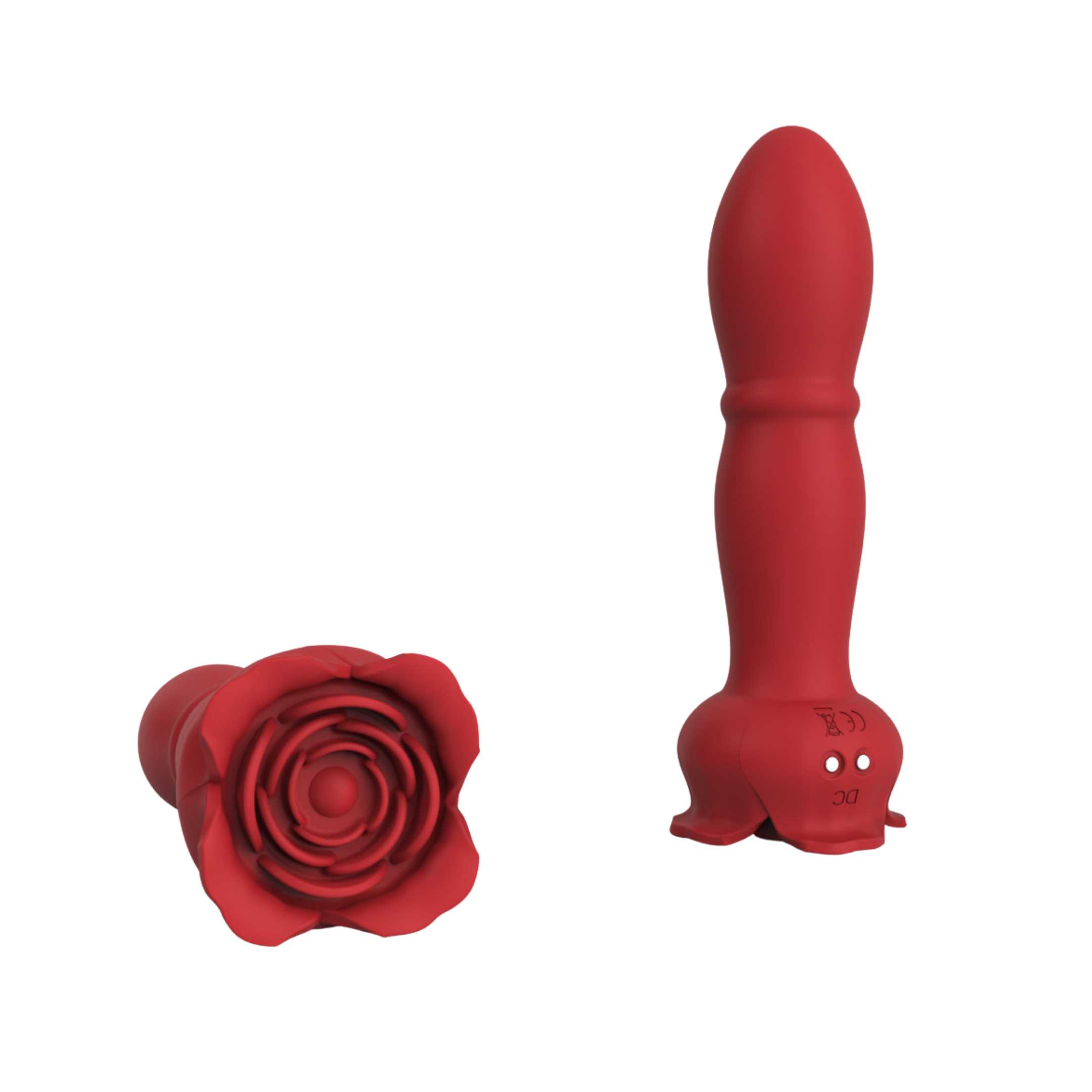 Rose Vibrator App Control 9-Speed Telescopic Anal Plug & Rose Vibrator