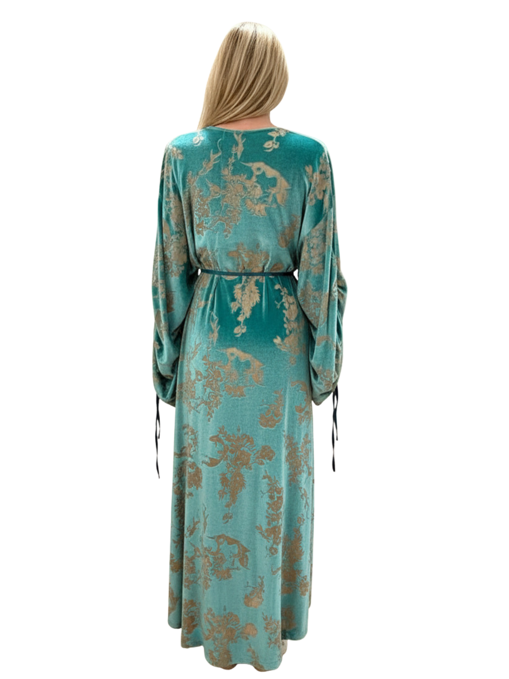 Burnout Velvet Long Sleeve Nightgown – Luxe Elegant Robe