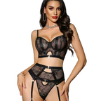 Sexy Lace Bustier & Garter Belt Set