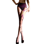 Oriental Butterfly Diamond Chain Garter Seamless Crotch Shiny Aurora Ultra-thin Sexy Black Stockings