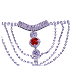 Round ruby bikini body chain, sexy nightclub rhinestone panty chain