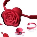 Rose-shaped mouth ball SM prop for couples, vibrating egg,  electric mouth gag ball