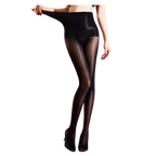 Plus Size High Waist Open Crotch Pantyhose – Glossy Opaque