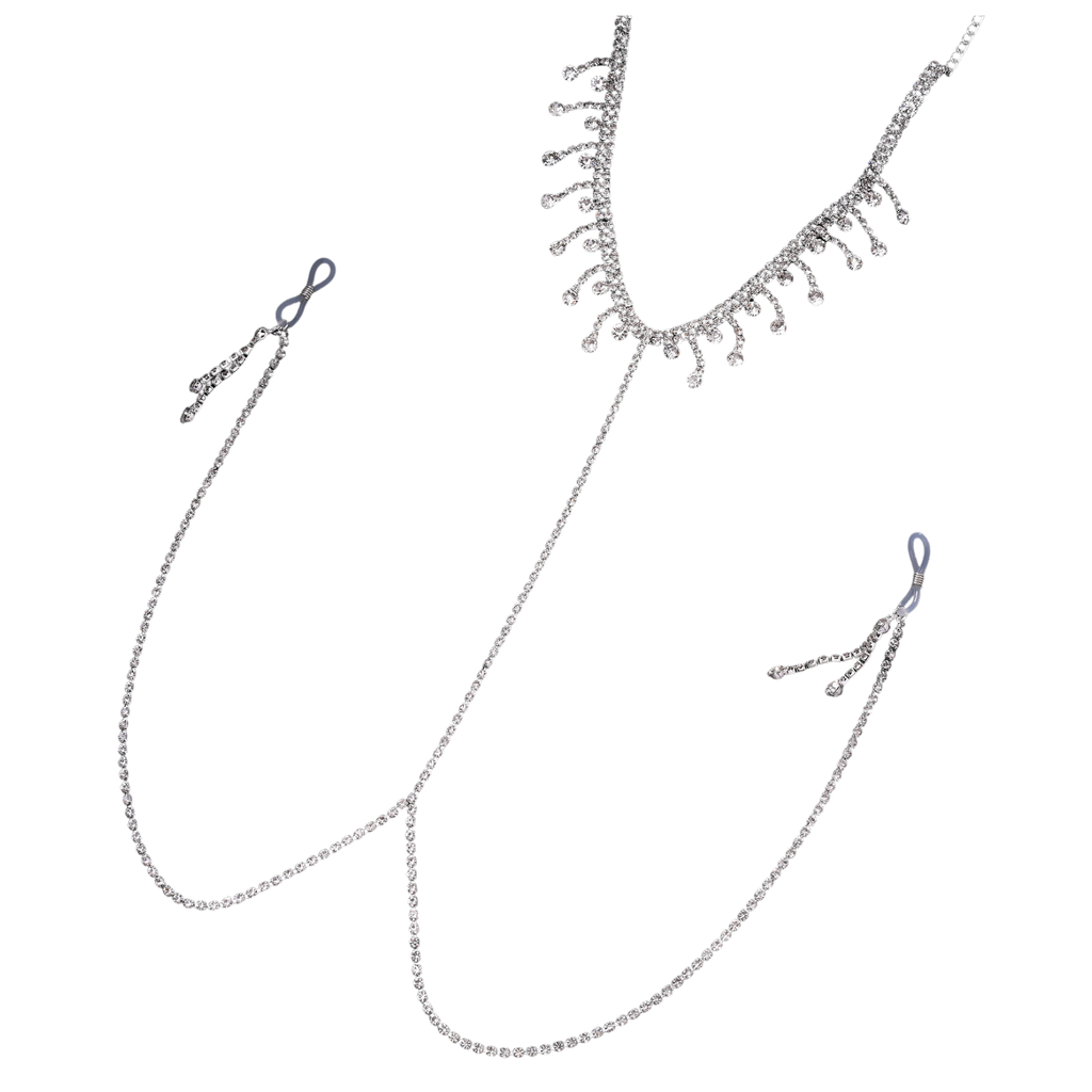 Double Layer Rhinestone Pendant Breast Chain – Sparkling