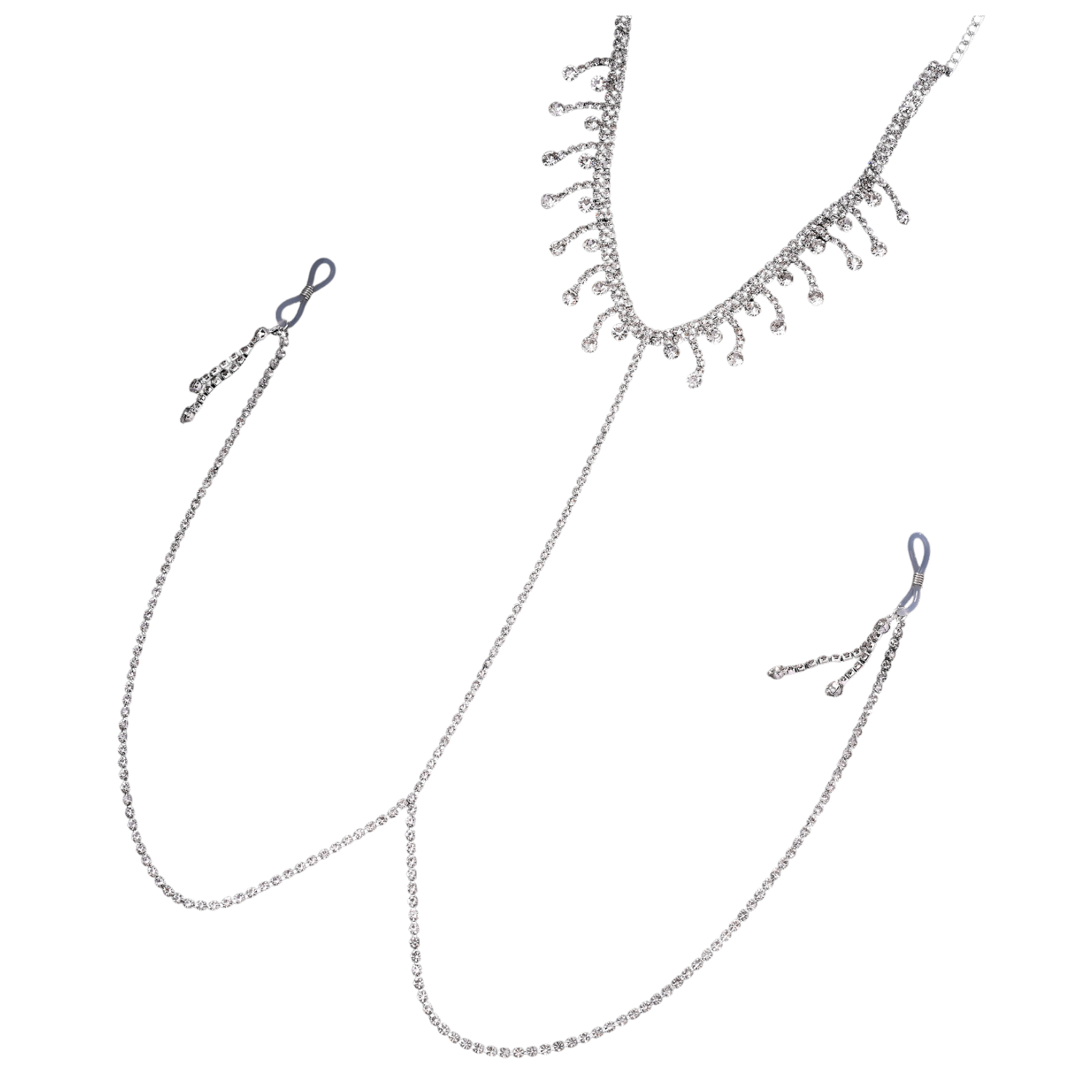 Double Layer Rhinestone Pendant Breast Chain – Sparkling