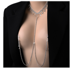 Double Layer Rhinestone Pendant Breast Chain – Sparkling