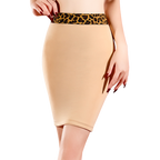 Winter fleece-lined warm half-skirt for women, slimming, suitable for going out, sexy leopard print bodycon skirt with stockings