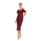 Sexy Feather Off-Shoulder Nightgown - Bridesmaid Gift