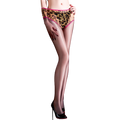 Aurora Leopard Print Shiny Pantyhose – Ultra-Thin Plus Size