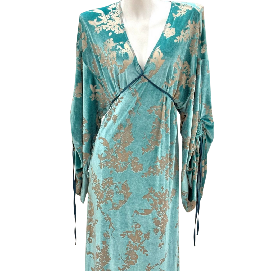 Burnout Velvet Long Sleeve Nightgown – Luxe Elegant Robe