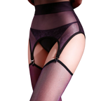 Galaxy Shimmer Sheer Garter Stockings – Ultra Thin Silver