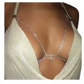 Double Heart Rhinestone Body Chain – Sparkling Halter Neck