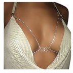 Double Heart Rhinestone Body Chain – Sparkling Halter Neck