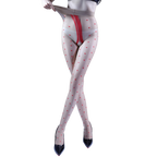 Aurora Heart Seamless Stockings for Women, Ultra-thin, Glossy, Silky, Transparent Toe, Open Crotch, Foot-shaped, Sexy Stockings