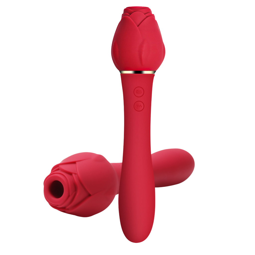 Rose-shaped vibrator for women, sucking masturbation device, adult erotic sex toy