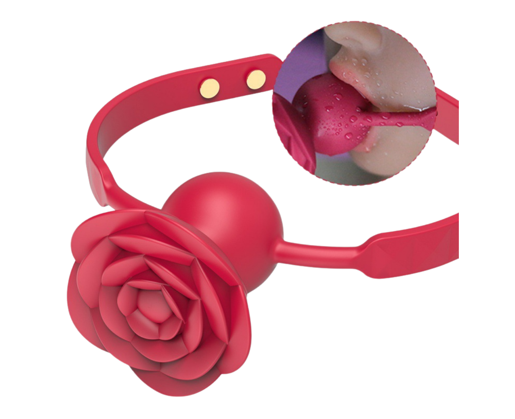 Rose-shaped mouth ball SM prop for couples, vibrating egg,  electric mouth gag ball