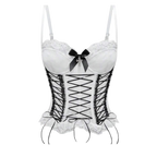 Cross Lace Tank Top Cross-border hot-selling bow-tie cross-lace fishbone shapewear corset