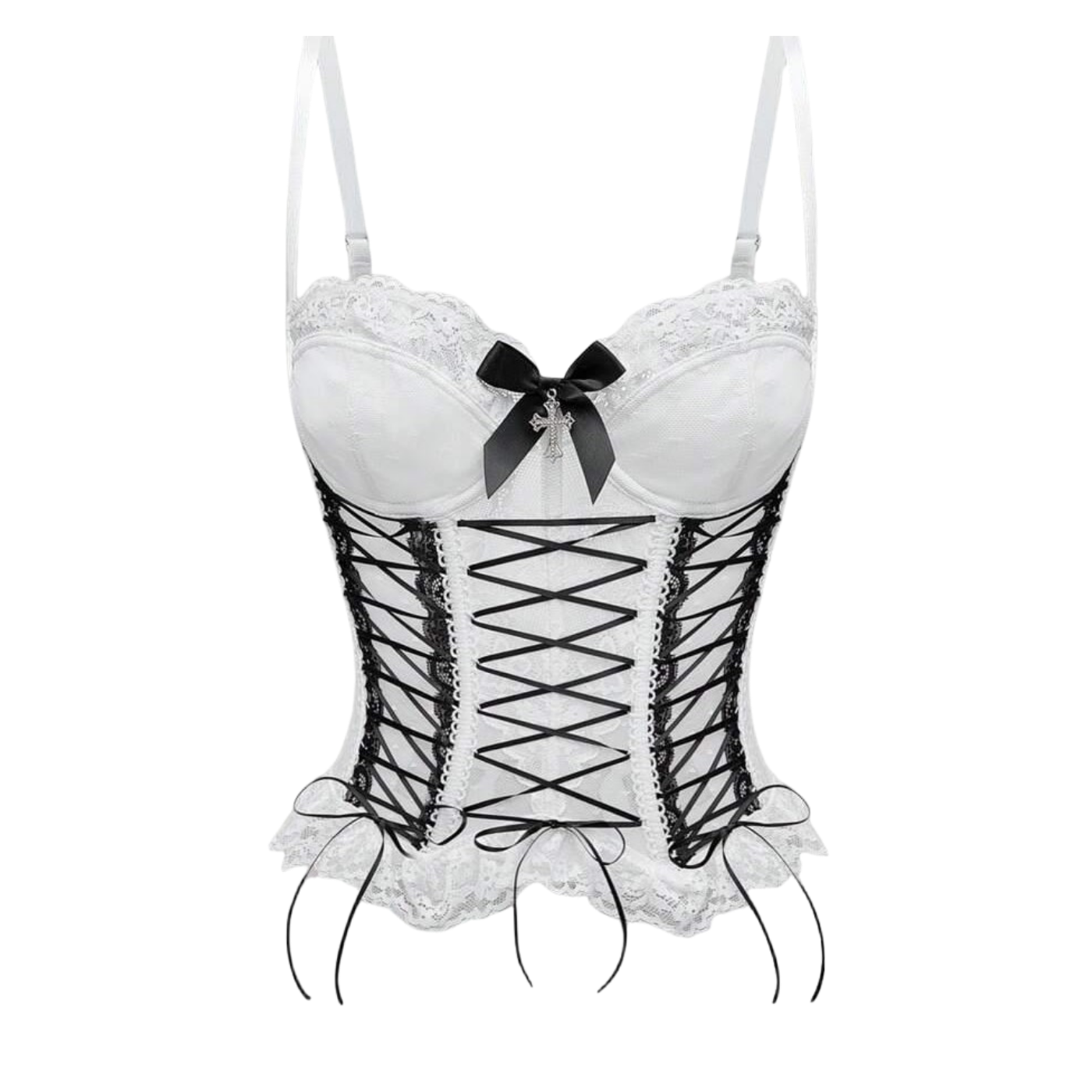 Cross Lace Tank Top Cross-border hot-selling bow-tie cross-lace fishbone shapewear corset