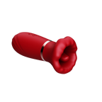 Red Lip Tongue Vibrating Telescopic Wand Massager