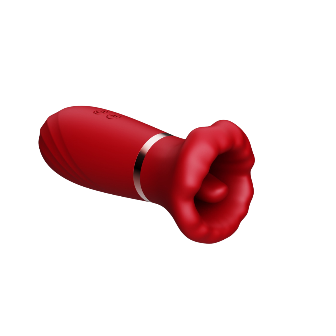 Red Lip Tongue Vibrating Telescopic Wand Massager