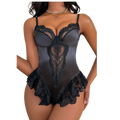 Lace Bodysuit Sexy Waist Shaping One-piece Lace Patchwork Backless Hidden Buckle Bra Sexy Lingerie