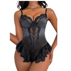 Lace Bodysuit Sexy Waist Shaping One-piece Lace Patchwork Backless Hidden Buckle Bra Sexy Lingerie
