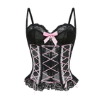 Cross Lace Tank Top Cross-border hot-selling bow-tie cross-lace fishbone shapewear corset