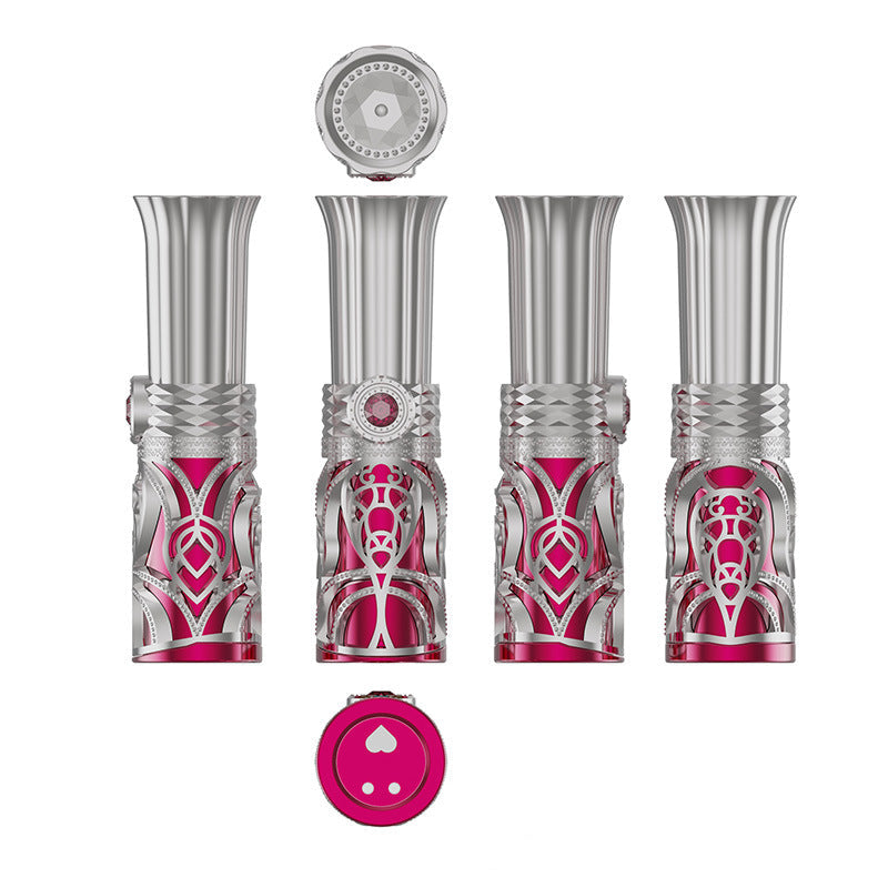 Discreet Pocket-Size Vibrator with Interchangeable Heads - Ultra-Portable Personal Massager