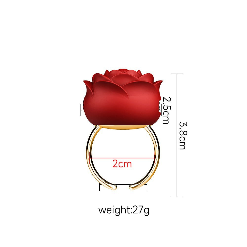 Rose Ring & Mini Bullet Vibrator - Powerful, Discreet Wear | Gift for Her