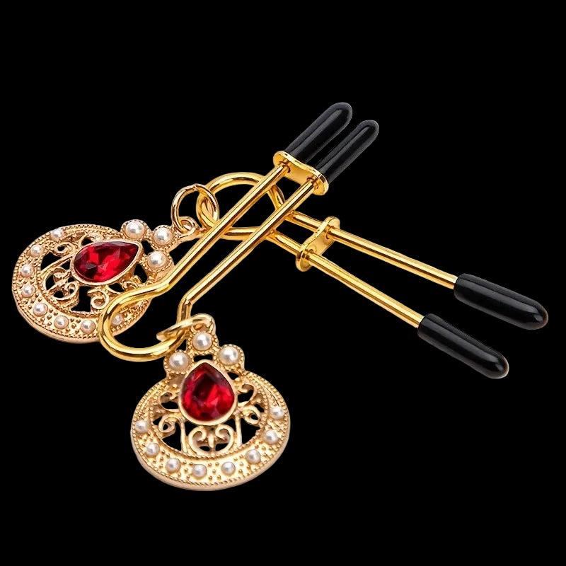 Pearl-Embellished Nipple Clamps