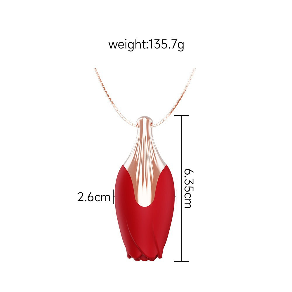 Discreet Rose Vibrating Necklace | Wearable Pleasure Pendant